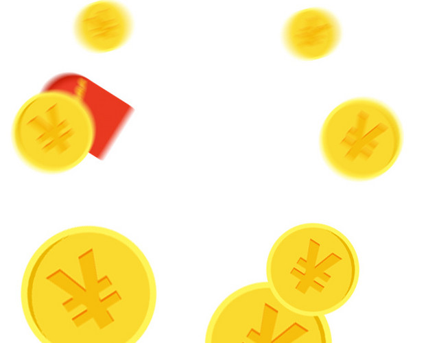 金币漂浮素材淘宝素材钱包