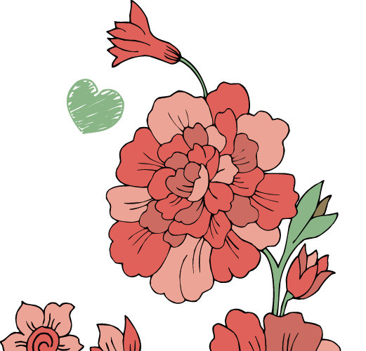 手绘花纹花儿