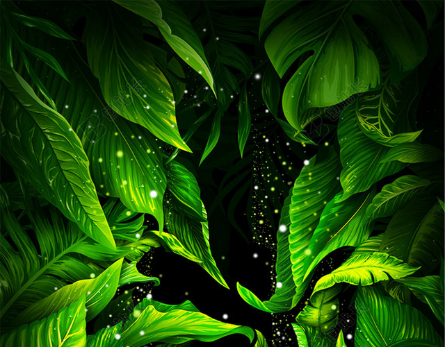 绿色光效清新背景