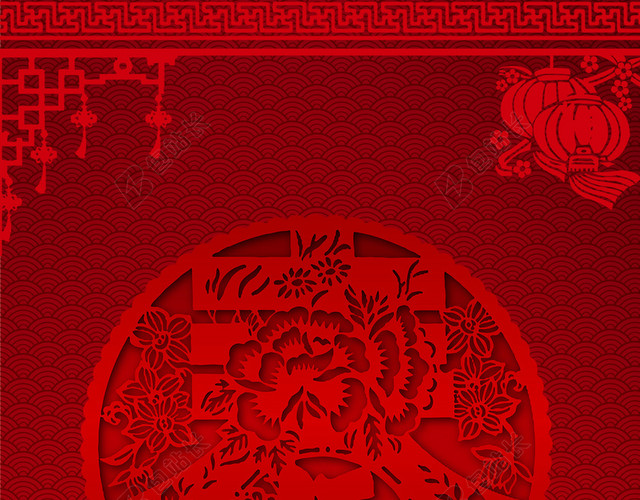 红色新年H5背景