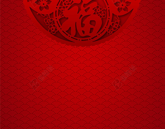 红色新年H5背景