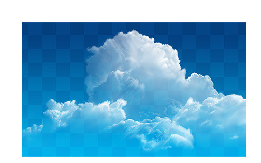 天空白色云团PSD设计素材