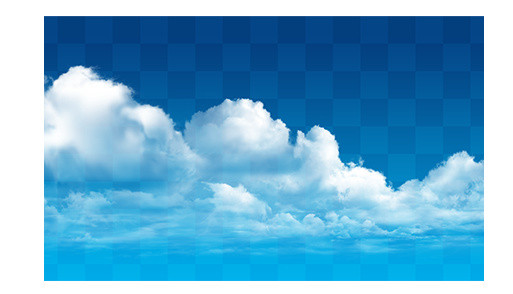 天空白色云团PSD设计素材