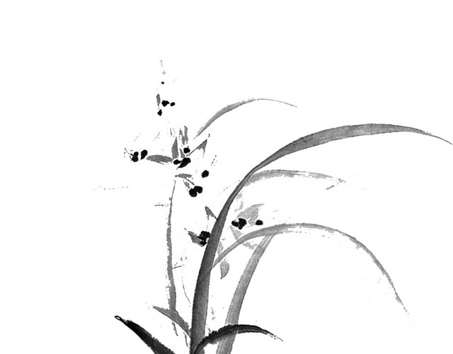 水墨兰花