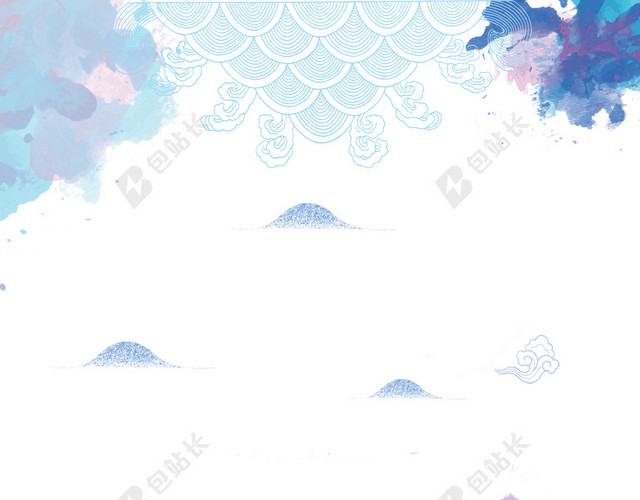 中国古城海报背景
