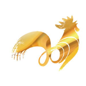 金鸡喜庆春节素材