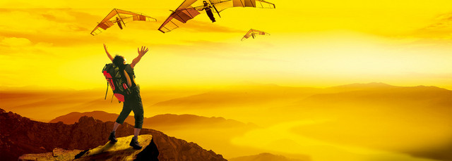 国外旅游登山背景BANNER