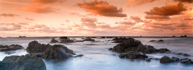 旅游海景岩石背景BANNER