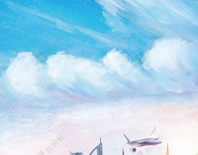 迪拜指南旅游攻略旅游海报背景素材