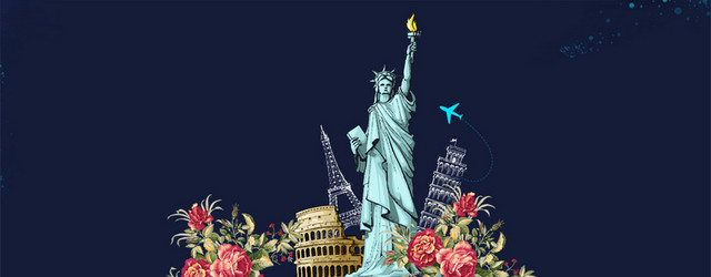 卡通手绘旅游BANNER
