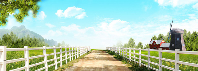 国外旅游清新唯美背景BANNER