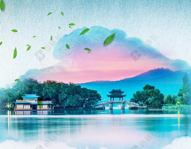 最美杭州PSD源文件H5背景