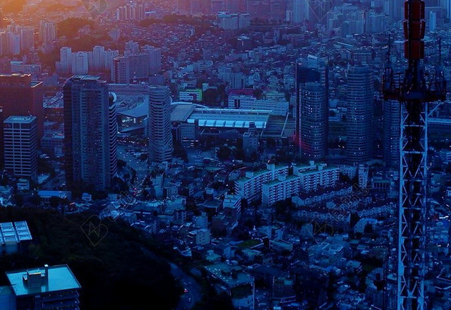 韩国旅游海报背景素材