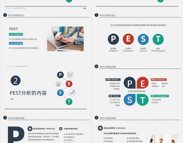 红色简约风PEST分析专业能力分析知识培训