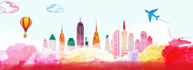 旅游手绘卡通海报BANNER
