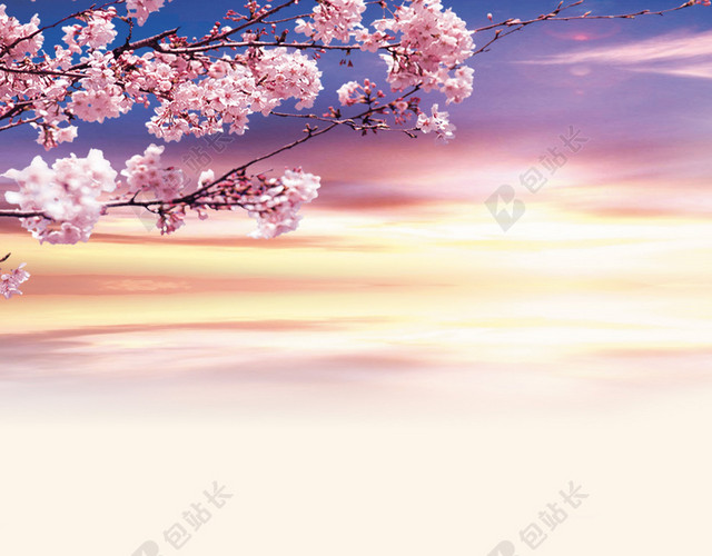 彩色天空山峰背景素材