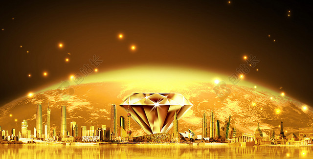 金色大气华贵海报背景