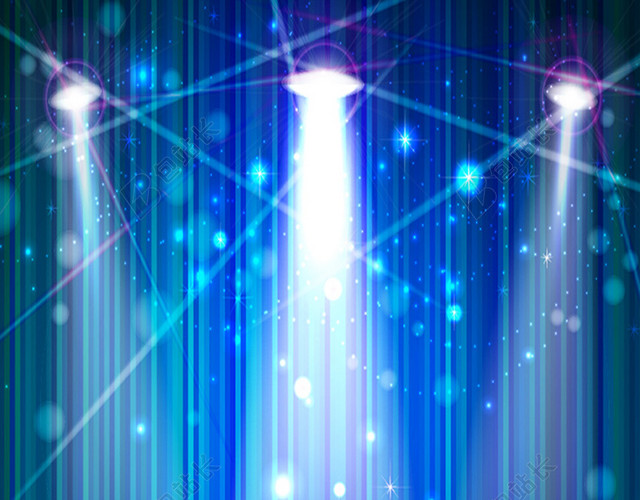 蓝色舞台星光背景