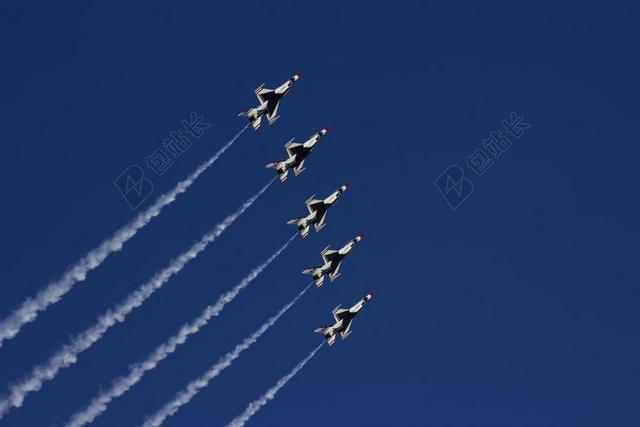 航展 雷鸟 内利斯空军基地 F 16 军事 飞机 飞 天空