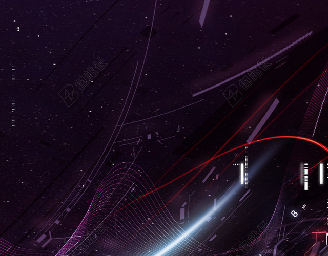 炫酷星光光晕PSD分层H5背景