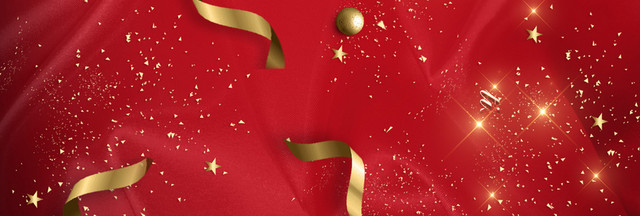 红色亮片丝绸折扣BANNER