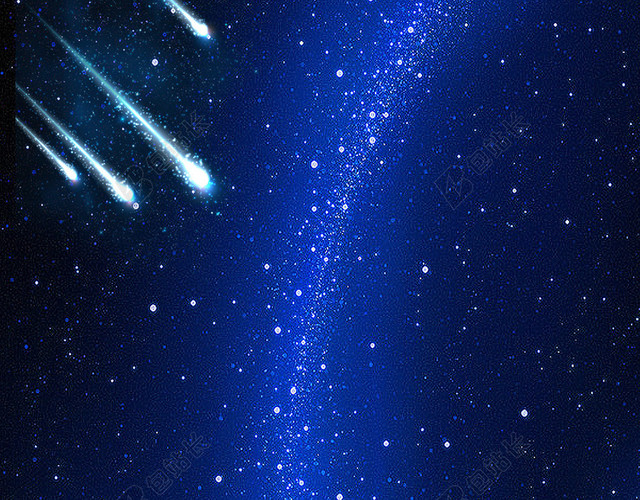 蓝色星光流星背景