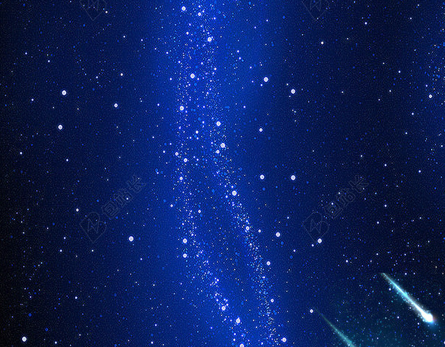 蓝色星光流星背景