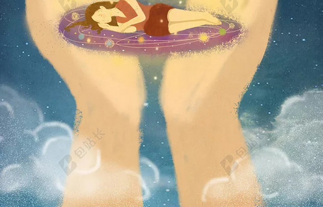 爱护下的睡眠海报设计