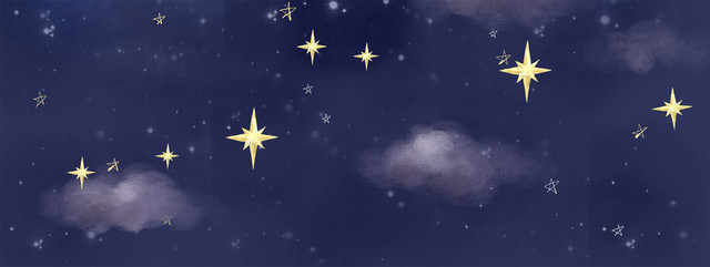 清新星空手绘简约背景图