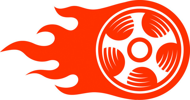燃烧汽车轮胎