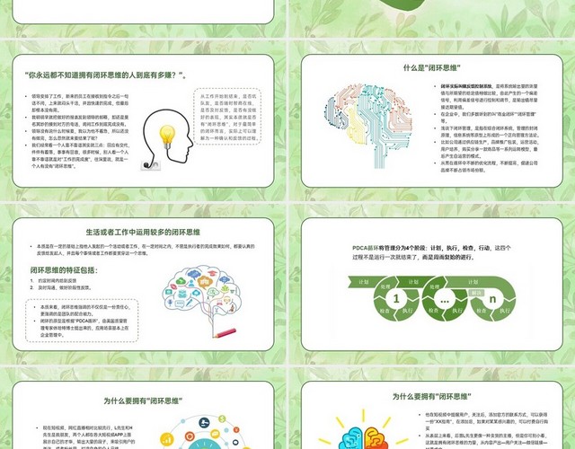 绿色水彩清新什么是闭环思维商业培训PPT课件