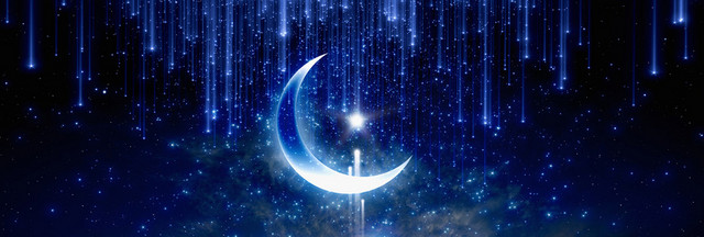 炫酷梦幻夜景月亮背景BANNER