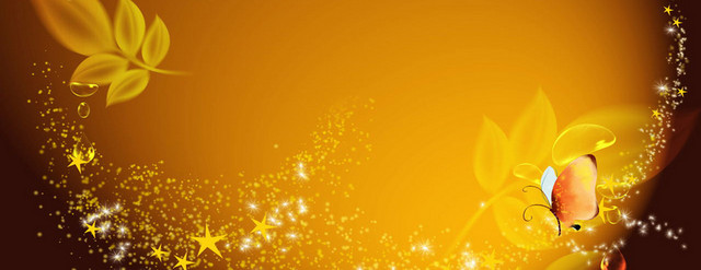 秋天落叶光束星星唯美梦幻背景BANNER