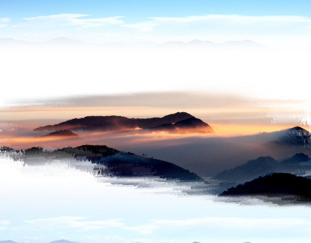 高山云雾免抠图素材