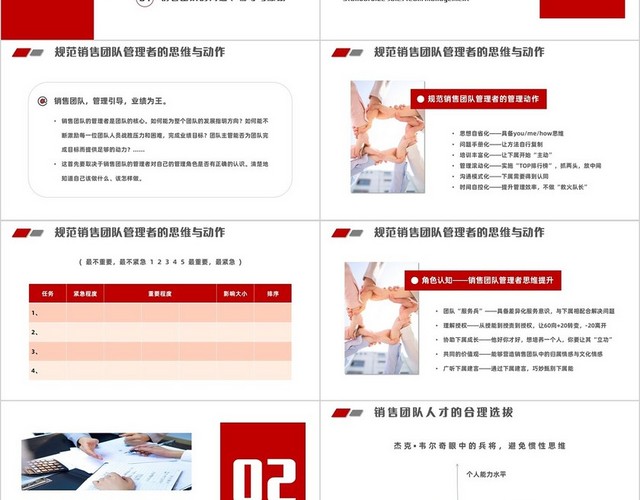 简约商务销售团队建设与管理主题PPT模板