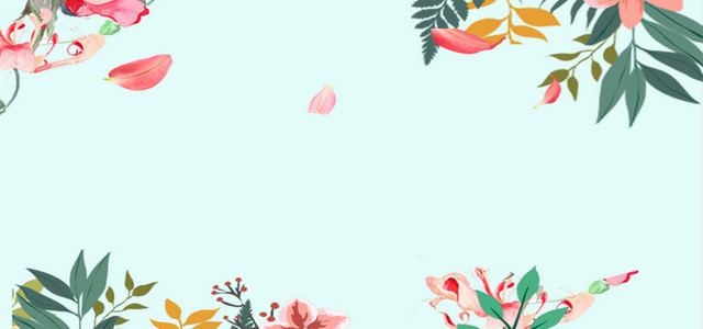 春季清新女神节绿色淘宝海报背景