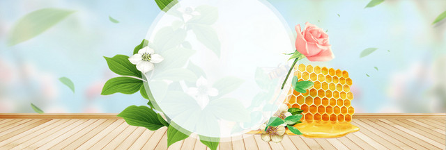 春季上新文艺木纹几何蓝色BANNER