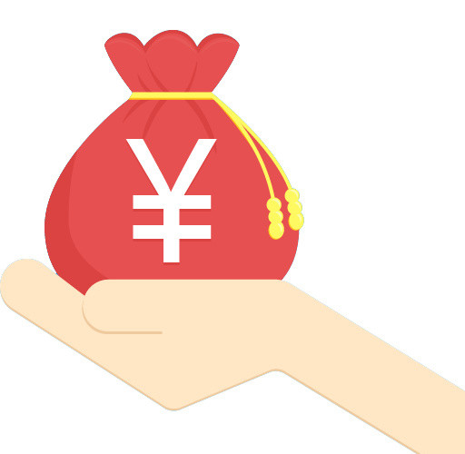 H5素材手捧钱袋