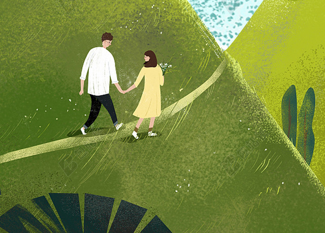 立春文艺手绘小清新绿色BANNER