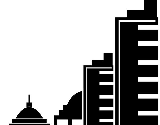 城市建筑剪影图片