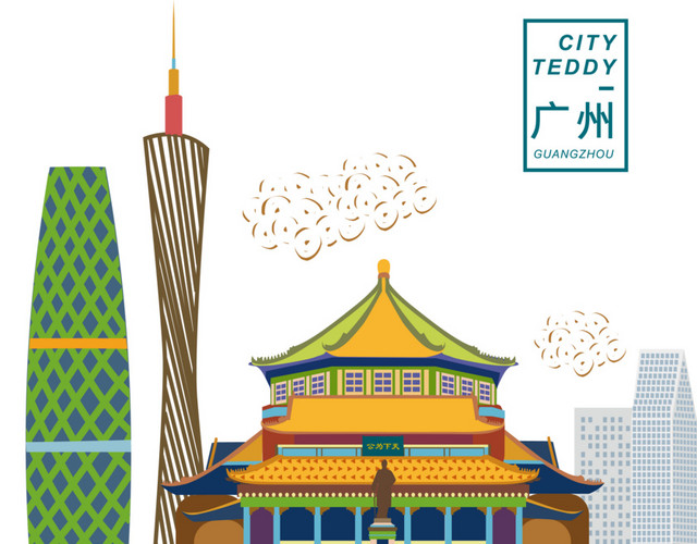 几何城市建筑素材
