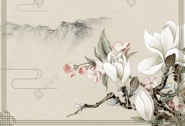 中国风清明节海报背景