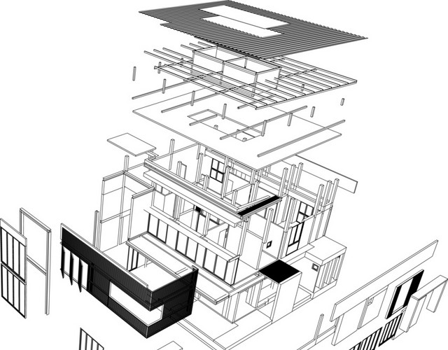 线性建筑元素图标素材