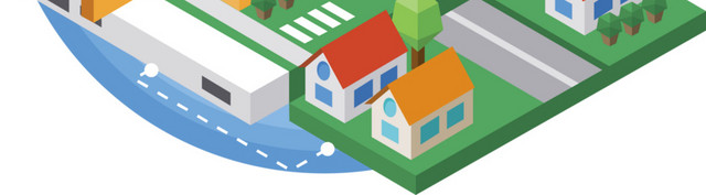 矢量卡通都市建筑