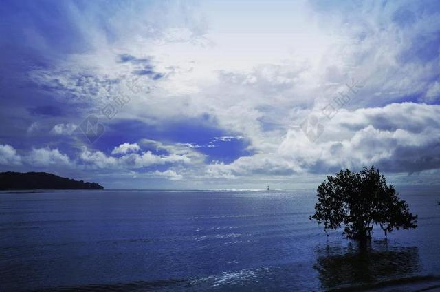 海 蓝色 云 岛 海洋 水 天空 夏天 海滩 旅行 热带