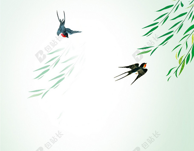 2018年绿色卡通春季海报
