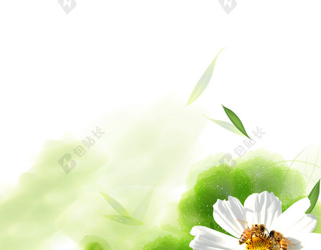 绿色春天花朵源文件H5背景
