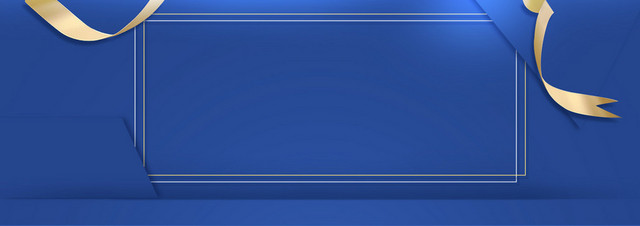 春季上新文艺几何丝带蓝BANNER