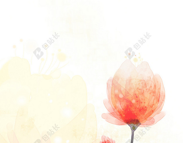 清新简约花卉H5背景