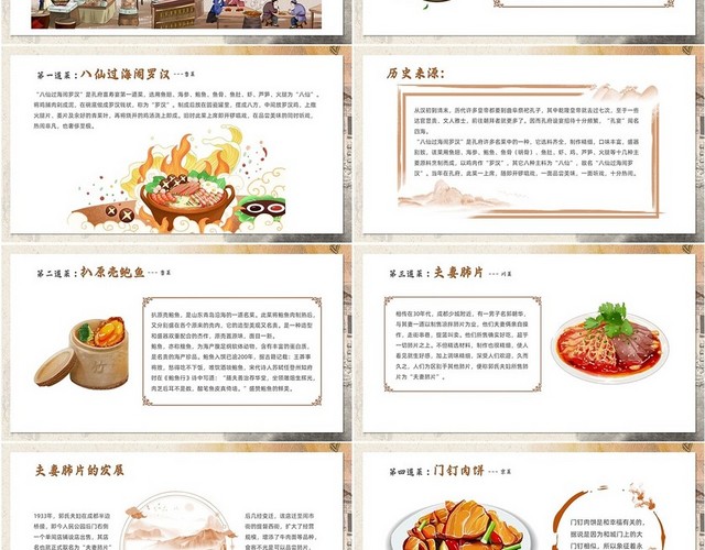中国风中国美食介绍推广PPT